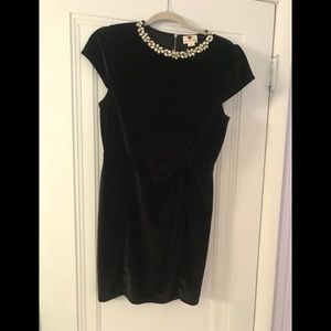 Black velvet dress